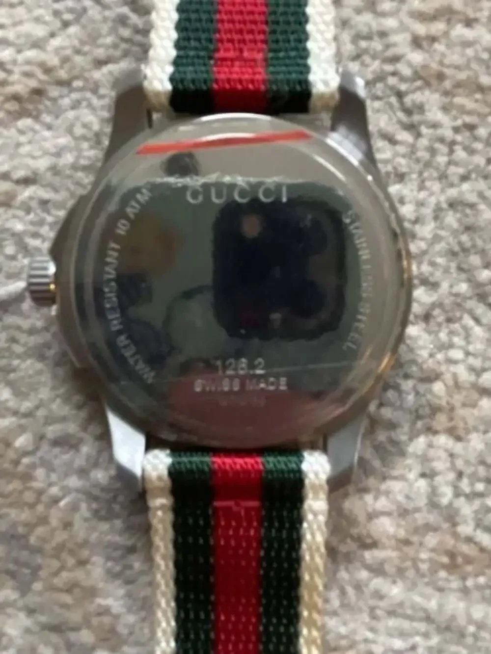 Gucci Sport 126.2 G-Timeless Watch with Web Stripe Nylon Strap
